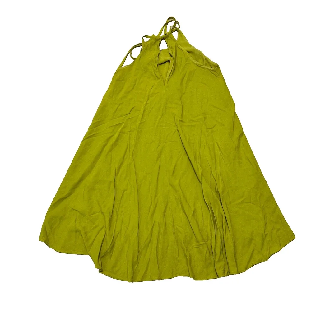 Rachel Rachel Roy Lime Green Halter Neck A Line‎ Dress Size XS